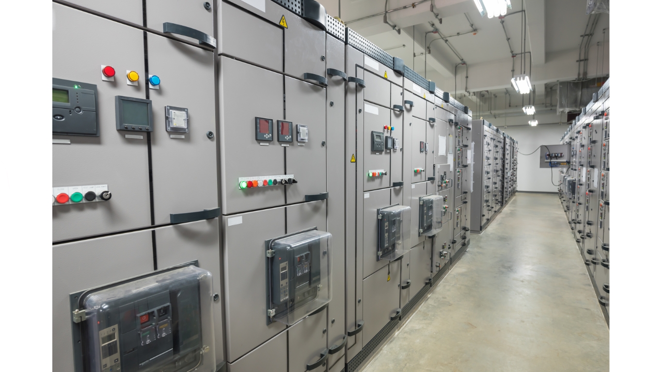 Team working on electrical panel in London